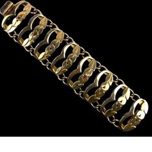 Marino Shiny Gold Linked Wave Bracelet